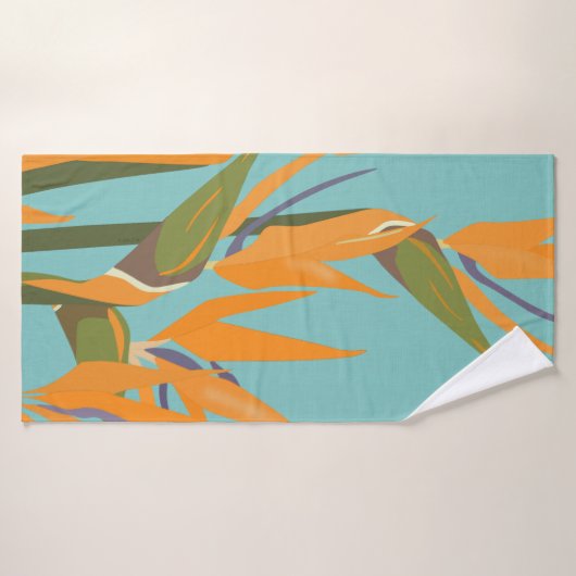 Vogel van de paradijsdoek badhanddoek (Badhanddoek)