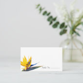 Vogel van de paradijse blank Wedding Escort Cards Plaatskaartje (Staand voorkant)