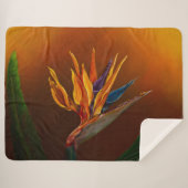 Vogel van de Paradise-bloem Sherpa Deken (Voorkant (horizontaal))