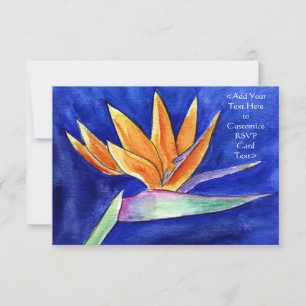 Vogel van de Paradise Flower Art RSVP Uitnodiging 