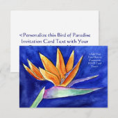 Vogel van de Paradise Flower Art RSVP Uitnodiging (Voorkant / Achterkant)