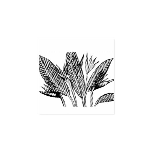 Vogel van de Paradise Flowers Rubberstempel (Afrduk)