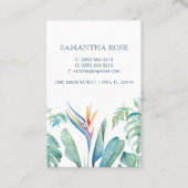 Vogel van de Paradise-palmbladeren Visitekaartje (Voorkant)