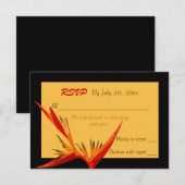 Vogel van de Paradise-reactiekaart RSVP Kaartje (Voorkant / Achterkant)