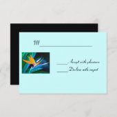 Vogel van de Paradise RSVP-kaart RSVP Kaartje (Voorkant / Achterkant)