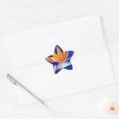 Vogel van de Paradise Vloerkunstschilderaar Ster Sticker (Envelop)