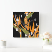 Vogel van de Paradise Wall-klok Vierkante Klok (Huis)