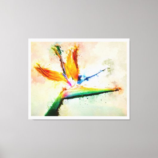 Vogel van de Paradise-Waterverf Canvas Afdruk (Voorkant)