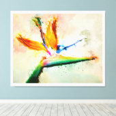 Vogel van de Paradise-Waterverf Canvas Afdruk (Insitu (Houten vloer))