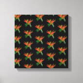 Vogel van de Paradise Waterverf Tropic Ink Wedding Canvas Afdruk (Voorkant)