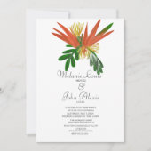 Vogel van de Paradise Waterverf Tropic Ink Wedding Kaart (Voorkant)