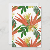 Vogel van de Paradise Waterverf Tropic Ink Wedding Kaart (Achterkant)