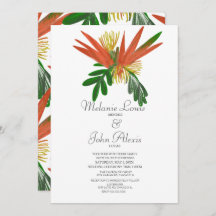 Vogel van de Paradise Waterverf Tropic Ink Wedding