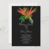 Vogel van de Paradise Waterverf Tropic Ink Wedding Kaart (Voorkant)