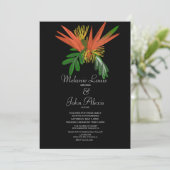 Vogel van de Paradise Waterverf Tropic Ink Wedding Kaart (Staand voorkant)