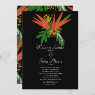 Vogel van de Paradise Waterverf Tropic Ink Wedding Kaart