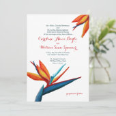 Vogel van de Paradise Waterverf Wedding Kaart (Staand voorkant)