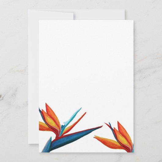 Vogel van de Paradise Waterverf Wedding Kaart (Achterkant)