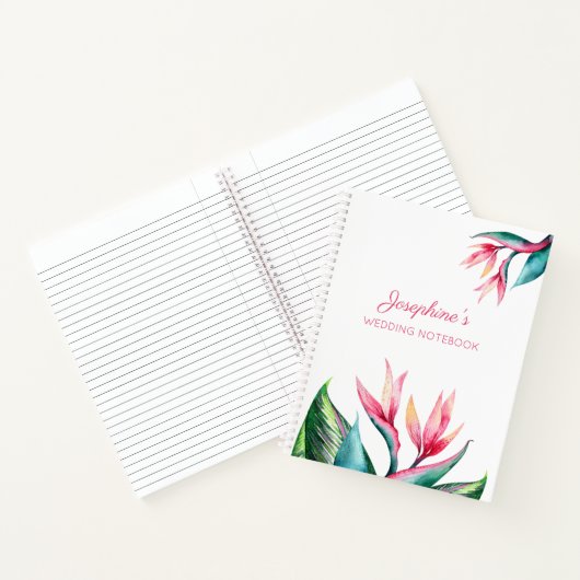 Vogel van de Paradise Waterverf Wedding Notitieboek (Binnen)