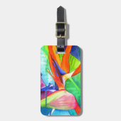 Vogel van de tropische kunst van Paradise Strelitz Bagagelabel (Voorkant verticaal)