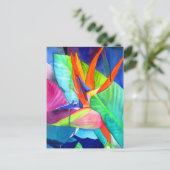 Vogel van de tropische kunst van Paradise Strelitz Briefkaart (Staand voorkant)