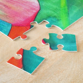 Vogel van de tropische kunst van Paradise Strelitz Legpuzzel (Zijkant)