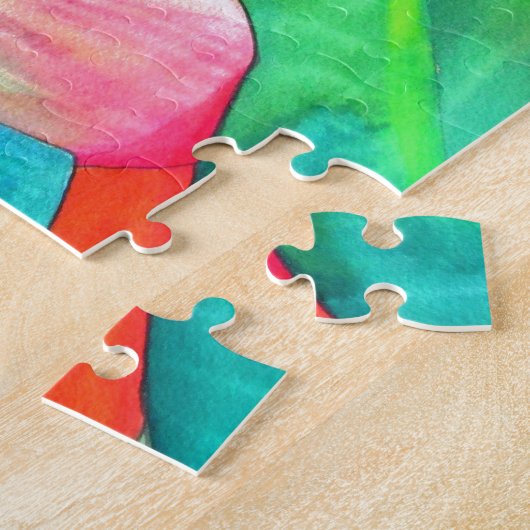 Vogel van de tropische kunst van Paradise Strelitz Legpuzzel (Zijkant)