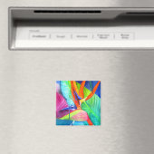 Vogel van de tropische kunst van Paradise Strelitz Magneet (Insitu (Vaatwasser))