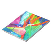 Vogel van de tropische kunst van Paradise Strelitz Notitieblok (Linkerzijde)