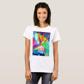 Vogel van de tropische kunst van Paradise Strelitz T-shirt (Voorkant volledig)