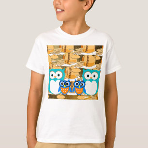 Vogel van de Uil van het Voedsel van het Dessert T-shirt
