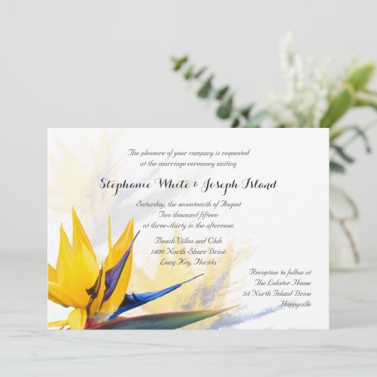 Vogel van de uitnodiging voor het huwelijk van het (Staand voorkant)