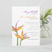 Vogel van de uitnodiging voor het huwelijk van Par (Staand voorkant)