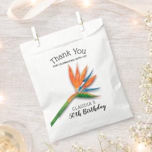 Vogel van de Waterverf van het Paradijs Floral  Bedankzakje