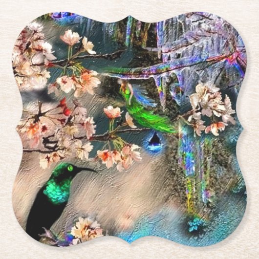 Vogel van Equinox Kartonnen Onderzetters (Voorkant)