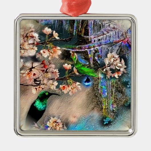 Vogel van Equinox Metalen Ornament (Voorkant)