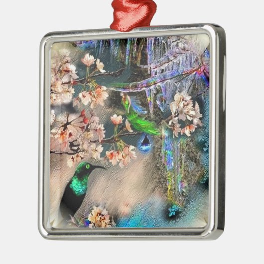 Vogel van Equinox Metalen Ornament (Links)