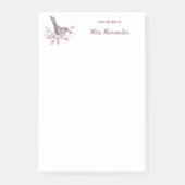 Vogel van het bureau van de Waterverf Natuur Art S Post-it® Notes (Voorkant)