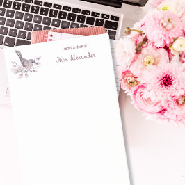 Vogel van het bureau van de Waterverf Natuur Art S Post-it® Notes