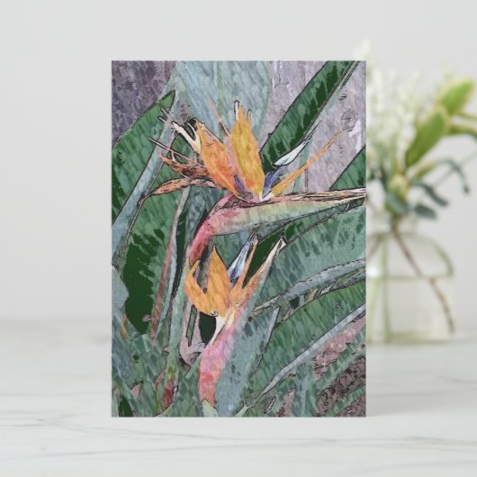 Vogel van het Paradijs Bedankkaart (Staand voorkant)