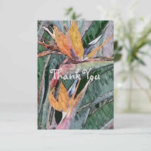Vogel van het Paradijs Bedankkaart (Staand voorkant)