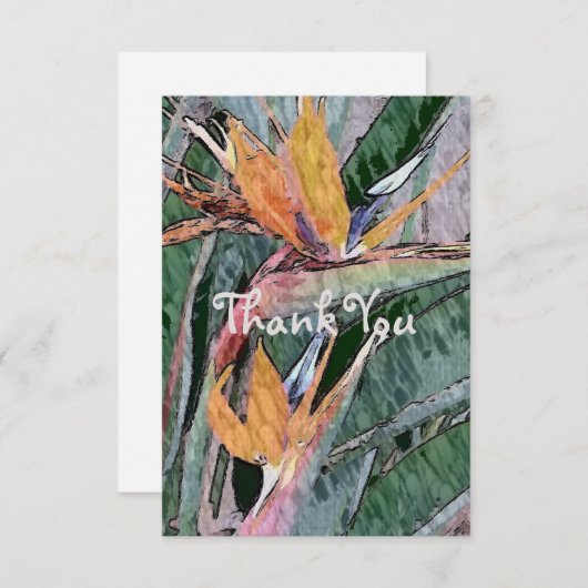 Vogel van het Paradijs Bedankkaart (Voorkant / Achterkant)