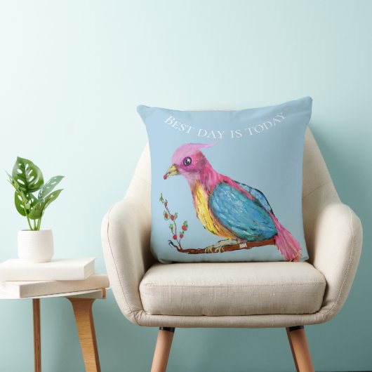 Vogel van het Paradijs | Beste dag is vandaag Sier Kussen (Stoel)