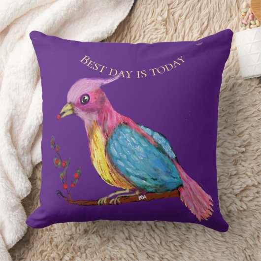 Vogel van het Paradijs | Beste dag is vandaag Sier Kussen (Deken)