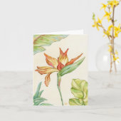 Vogel van het Paradijs Bloem Notecard Kaart (Gele Bloem)