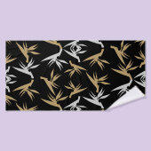 Vogel van het Paradijs Bloem Stof Print Badhanddoek (Badhanddoek)