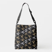 Vogel van het Paradijs Bloem Stof Print Crossbody Tas (Achterkant)