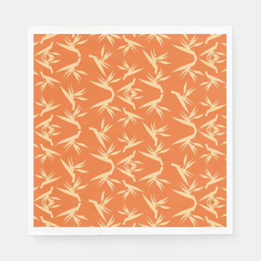 Vogel van het Paradijs Bloem Stof Print Servet (Voorkant)