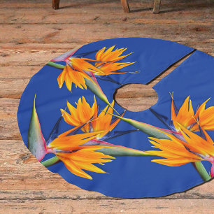 Vogel van het Paradijs Bloemen Navy Blue Tree Rok Kerstboom Rok