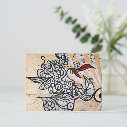 Vogel van het paradijs briefkaart (Staand voorkant)